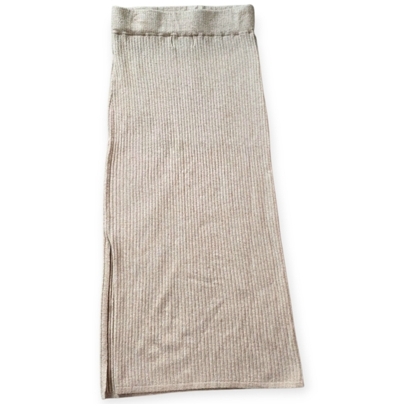 Anthropologie Dresses & Skirts - Saturday/Sunday by Anthropologie Ribbed Sweater Skirt, Beige – Size Small
